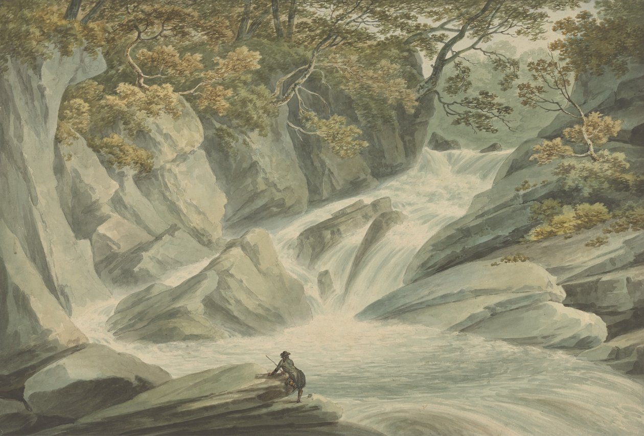 Hafod: Övre delen av kaskaden av John Warwick Smith