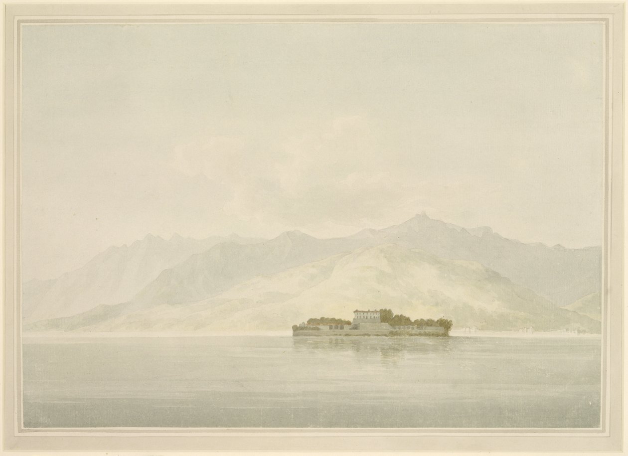 Isola Madre, Lago Maggiore, ca 1781 (wc över grafit på lagt papper) av John Warwick Smith