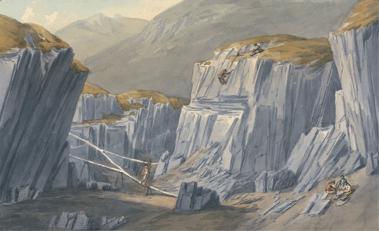 Skifferbrotten vid Bron Llwyd av John Warwick Smith