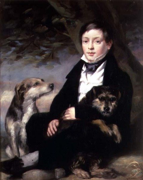 Porträtt av Master Raines, Wheldrake Manor, York (olja på duk) av John Watson Gordon