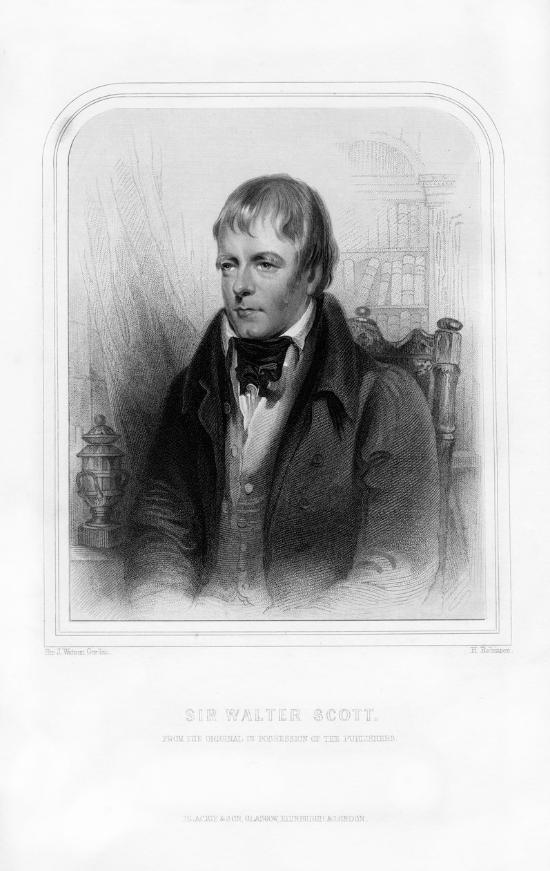Sir Walter Scott, 1st Baronet, skotsk historisk romanförfattare och poet, 1870. av John Watson Gordon