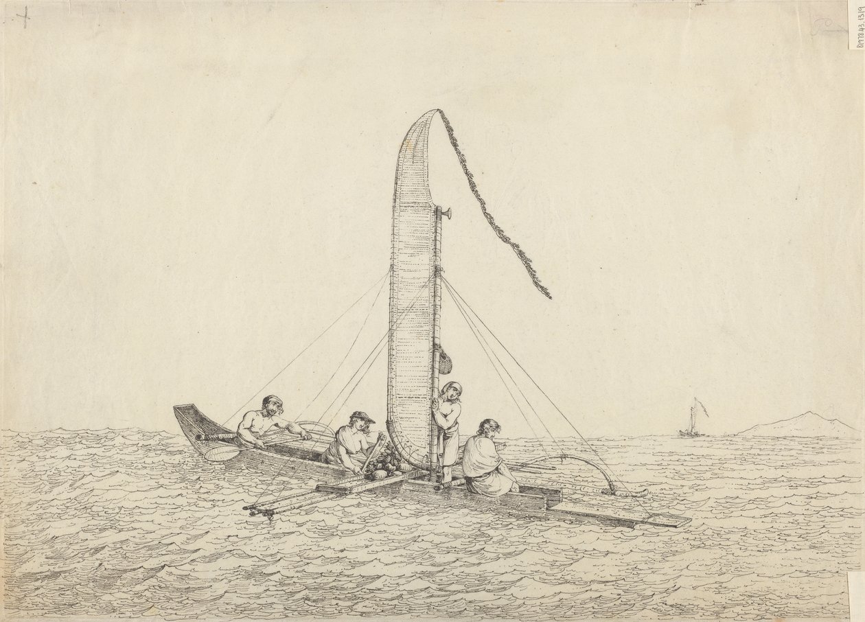 En segelkanot av Otaheite av John Webber