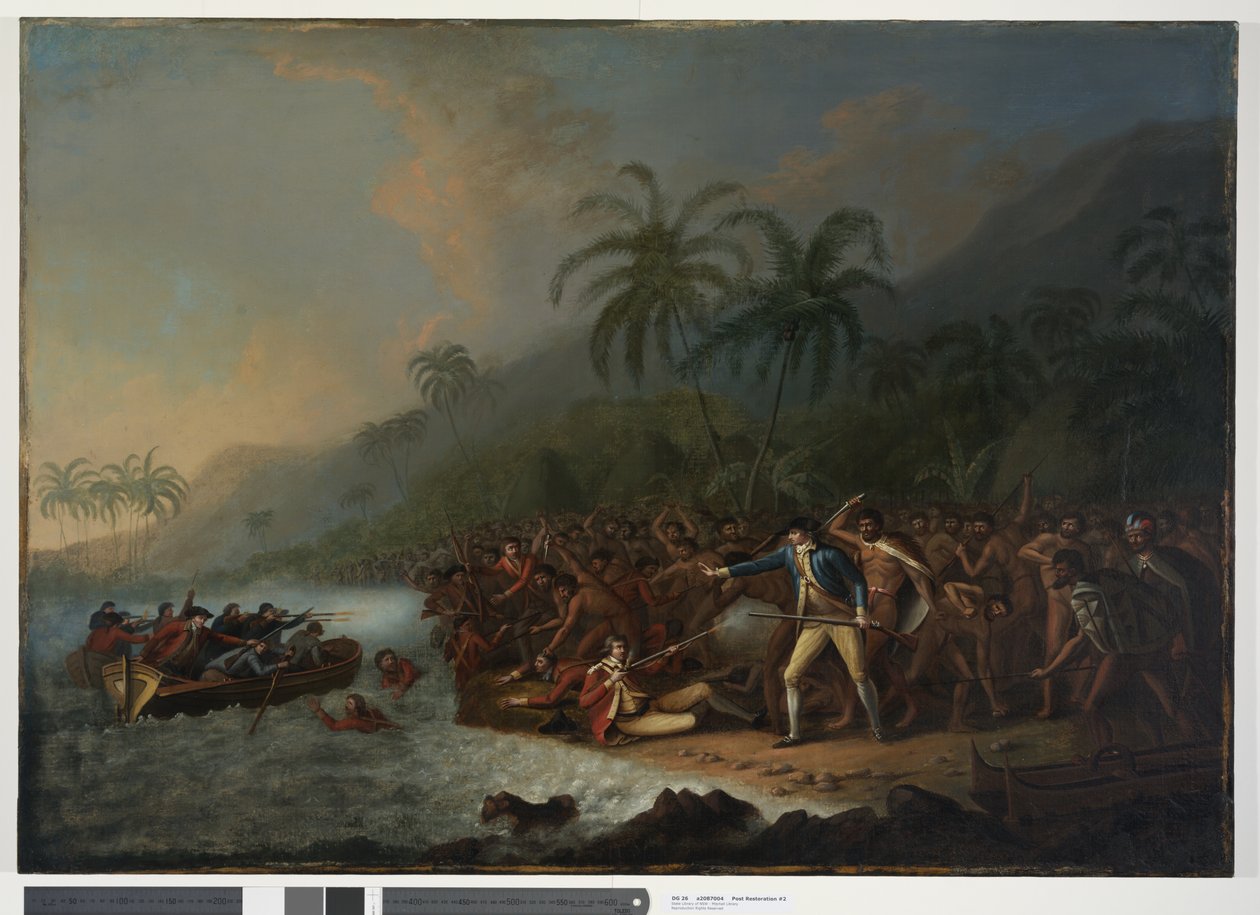 Cooks död, ca. 1781, 83?, John Webber, ca 1781-83 (oljemålning på duk) av John Webber