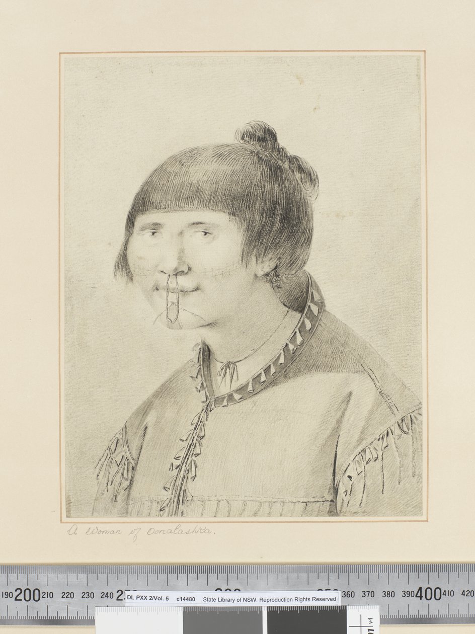 F.29 A Woman of Oonalashka, c.1773-84 (akvarell) av John Webber