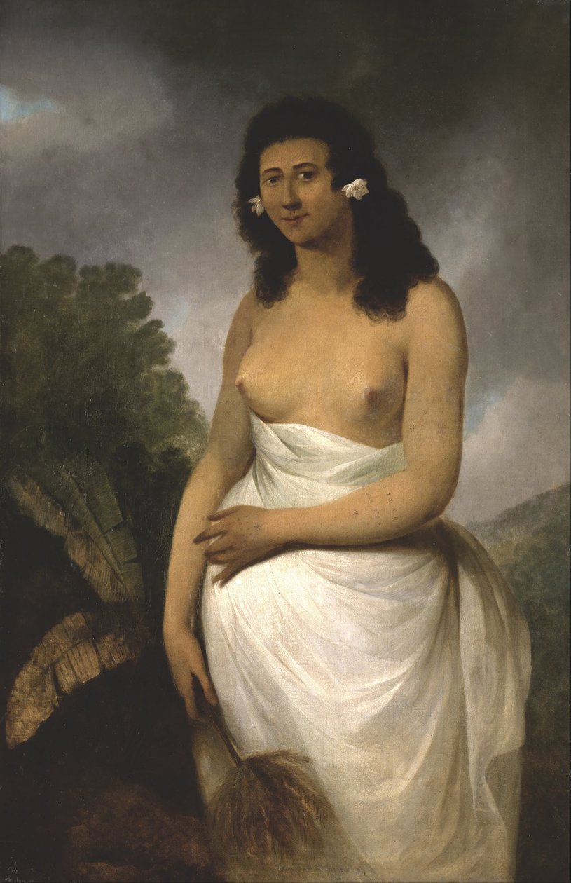 Porträtt av Poedooa, dotter till Orea, kung av Ulaitea, Society Islands, ca. 1783 av John Webber
