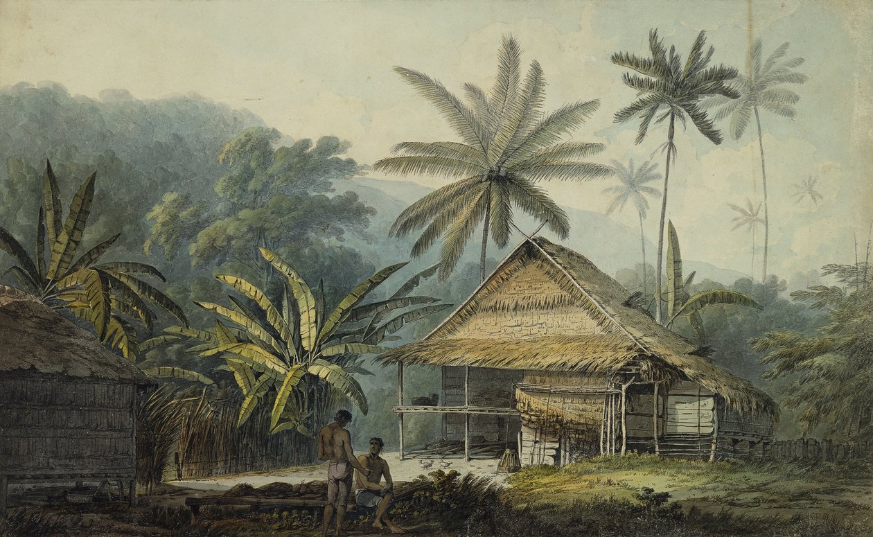 Utsikt över ön Krakatoa, av John Webber