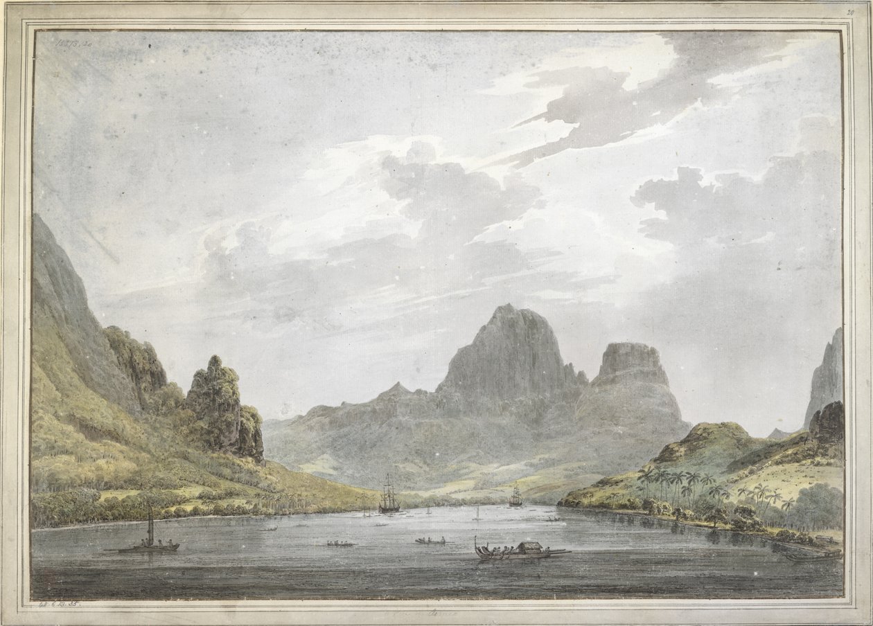 Utsikt över Papetoai Bay, Moorea av John Webber
