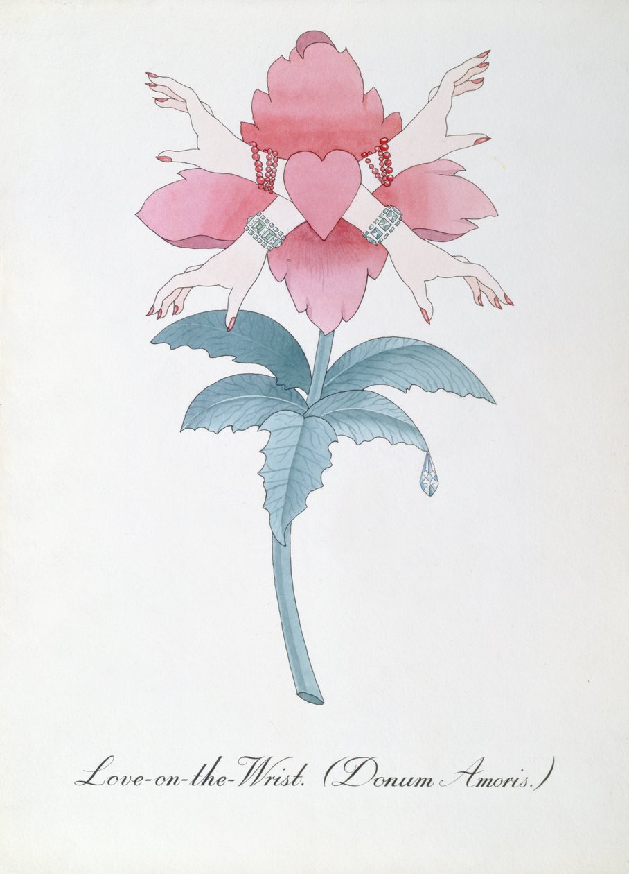 Love-on-the-Wrist (Donum Amoris.) illustration från "The Bogus Book of Botany" av John Weir av John Weir