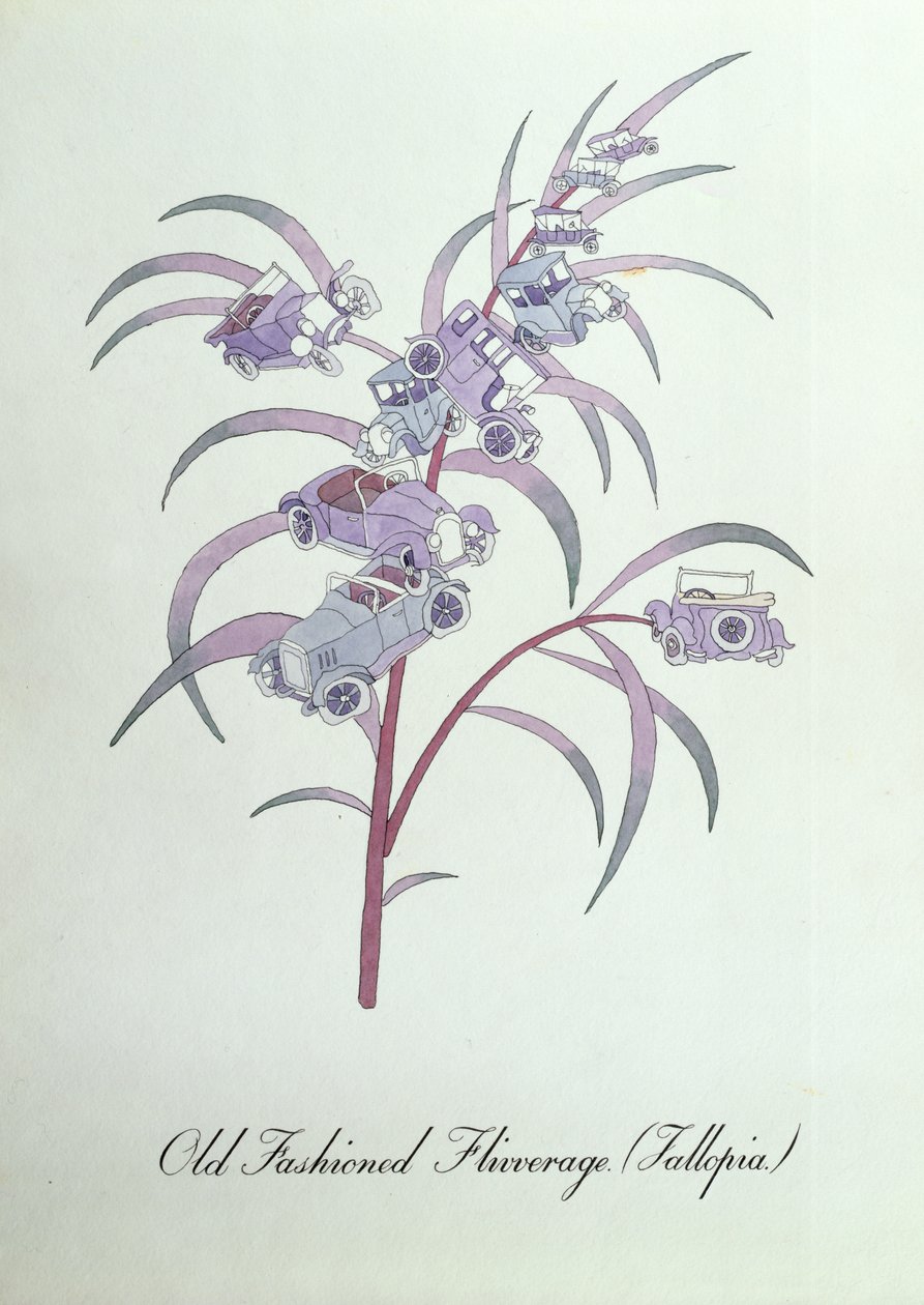Old Fashioned Flivverage (Fallopia.), illustration från "The Bogus Book of Botany" av John Weir av John Weir
