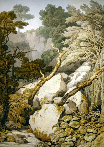 Chudleigh, Devon (penna & grått bläck och akvarell över penna på papper) av John White Abbott