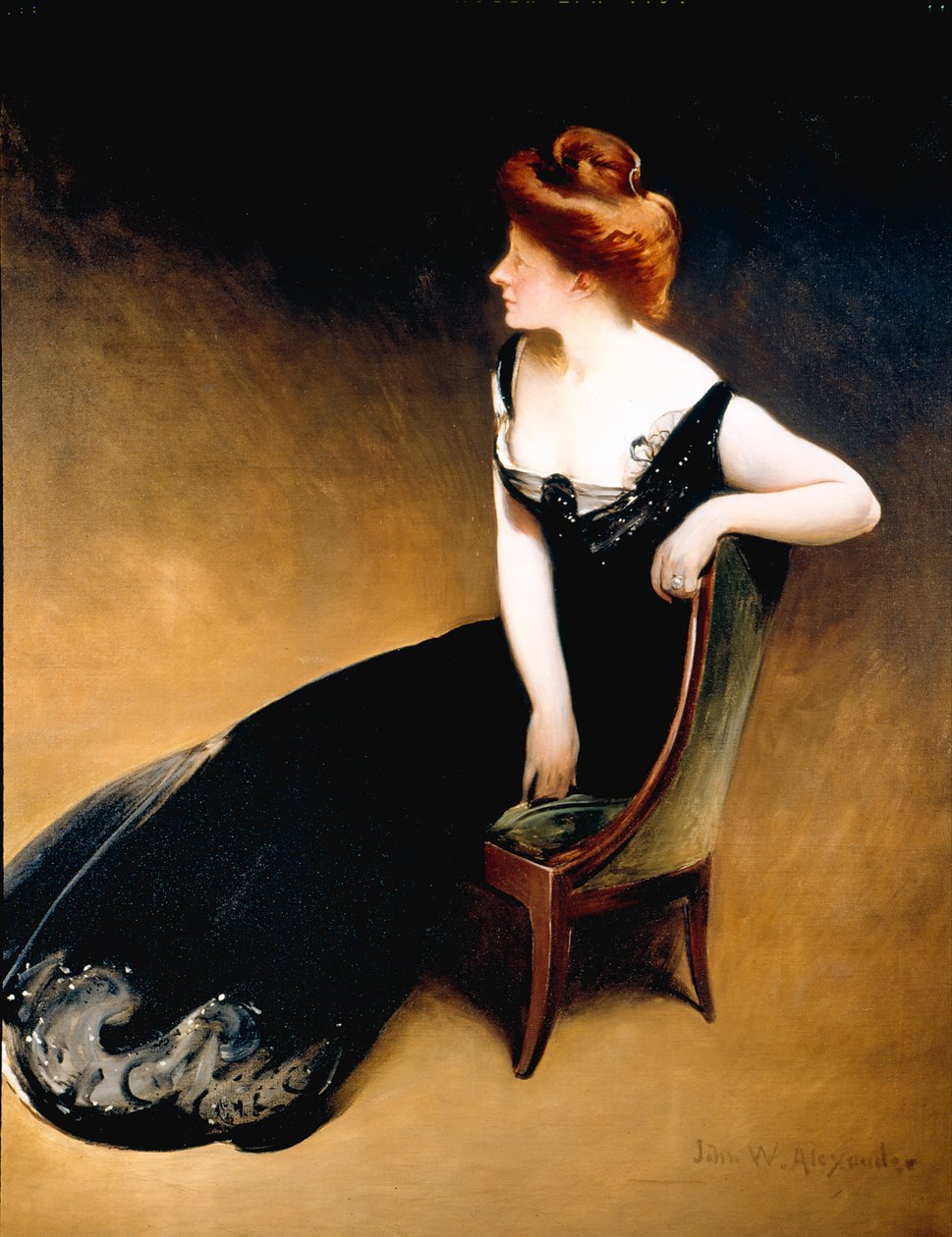 Porträtt av Mrs V, Mrs Herman Duryea av John White Alexander