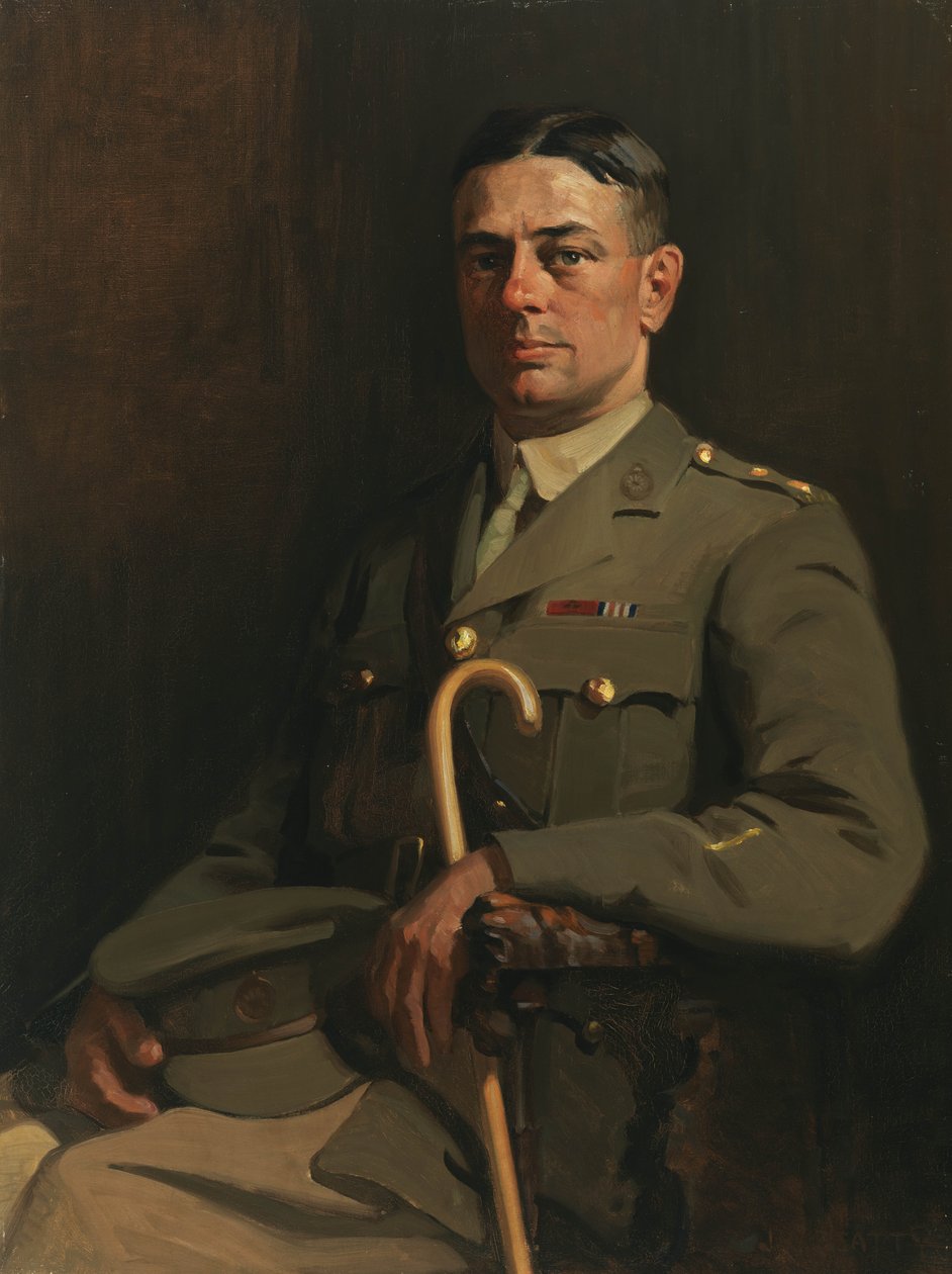 Porträtt av Sgt. G. H. Mullin, VC, 1914-19 av John William Beatty