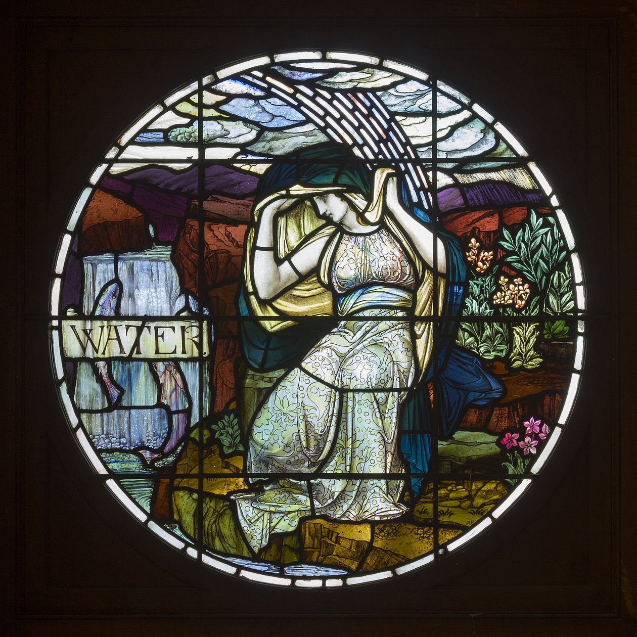 Biddulph Grange, James Powell & Sons, John William Brown (1842-1928), Water, 1903, Art Nouveau av John William Brown