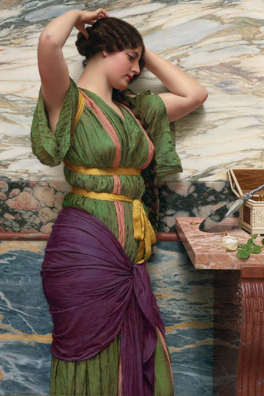 En rättvis reflektion, 1915 av John William Godward