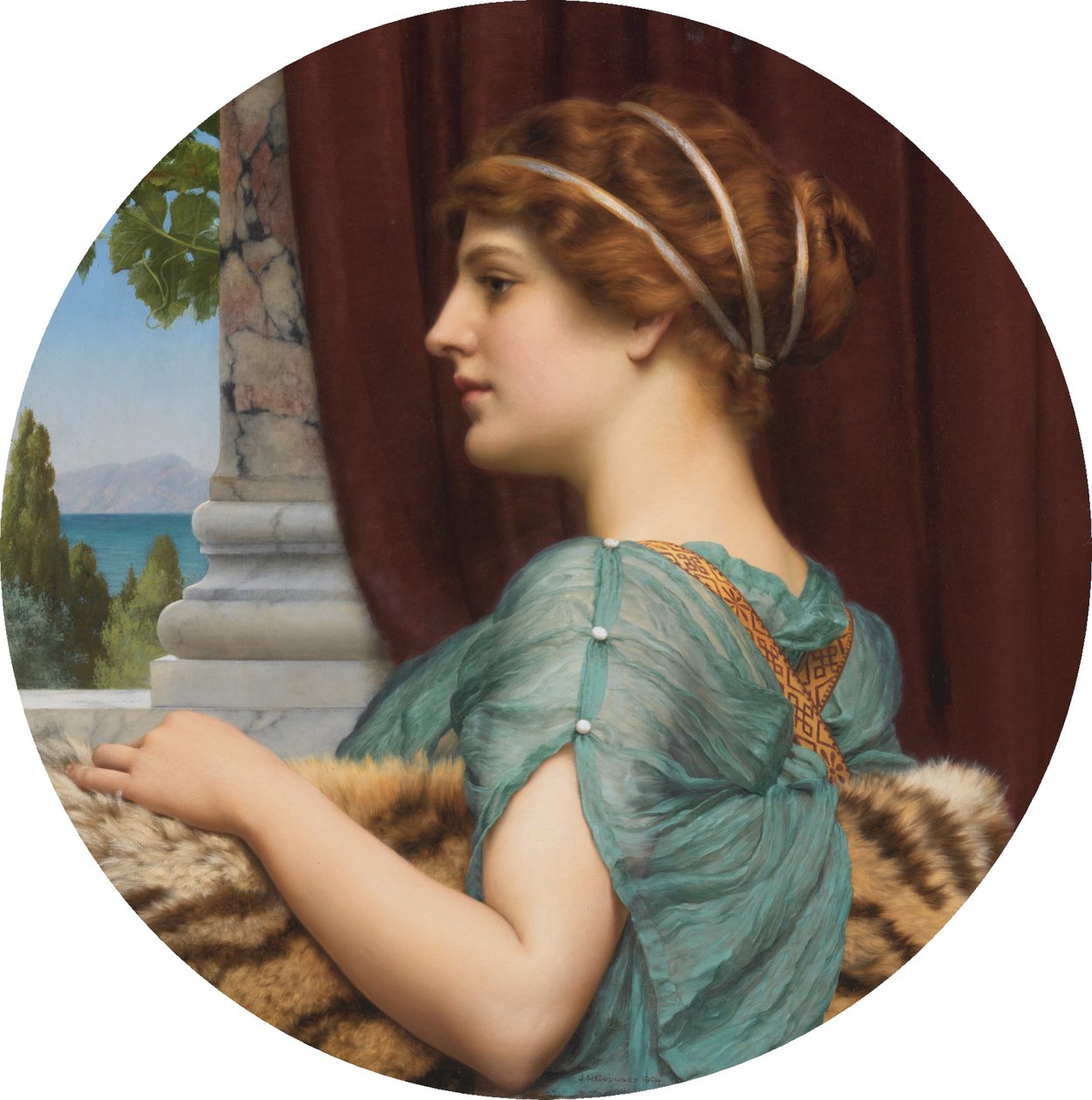 En Pompejansk dam av John William Godward