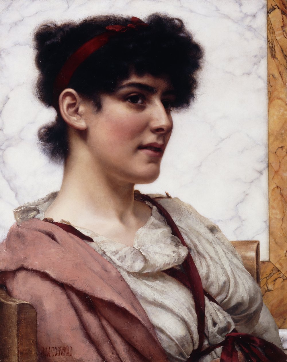 En romersk skönhet, ca 1889 av John William Godward