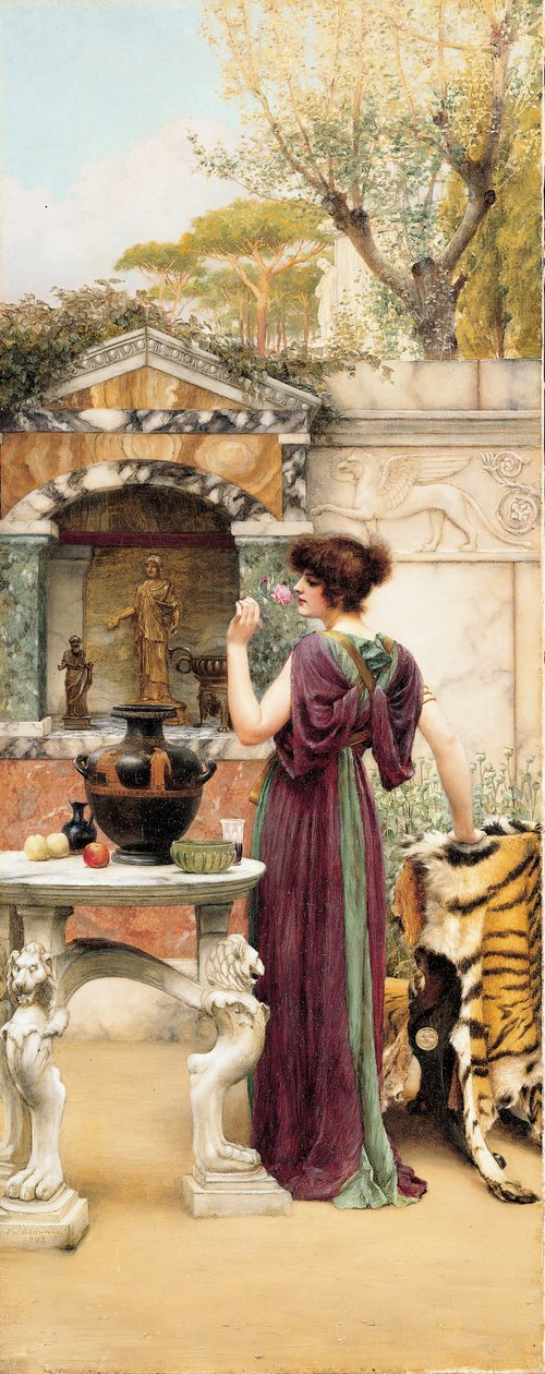 Vid Garden Shrine, Pompeji av John William Godward