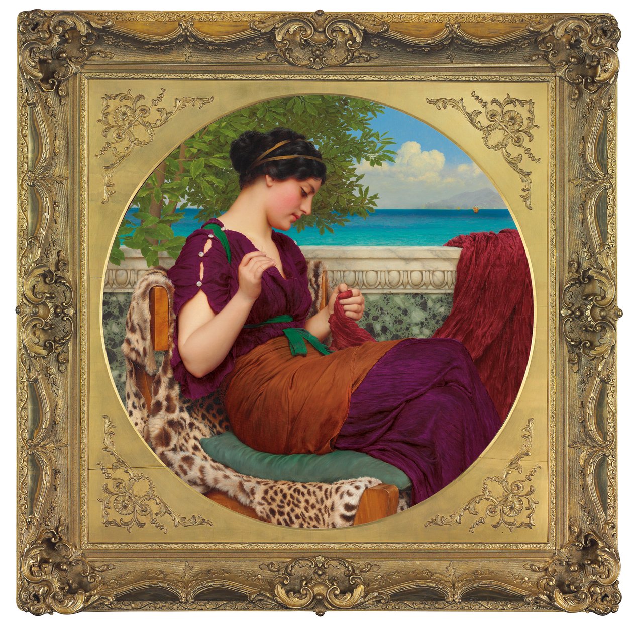 Långt borta tankar, 1911 av John William Godward