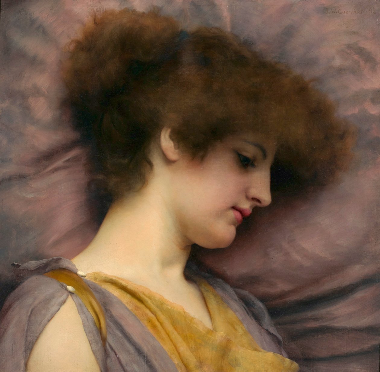 Tankar långt borta, av John William Godward av John William Godward