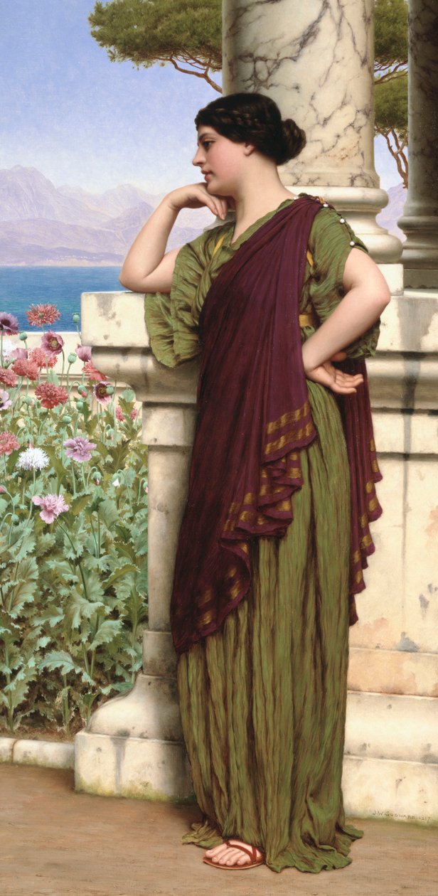 Ömma tankar, 1917 av John William Godward
