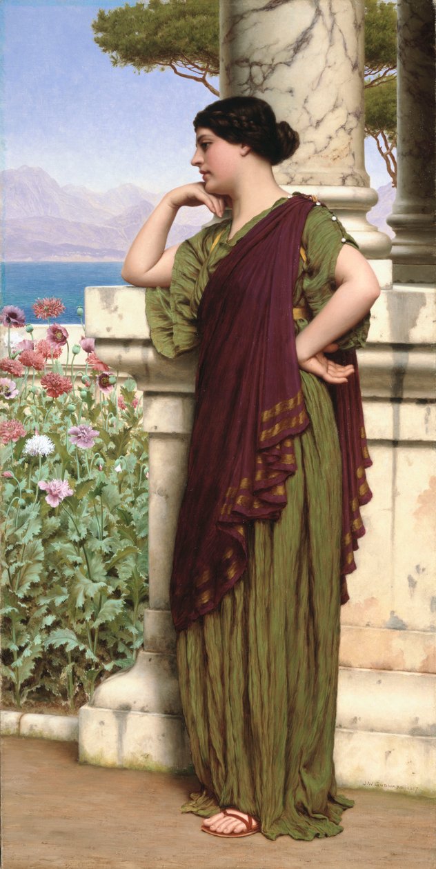 Ömma tankar, 1917 av John William Godward