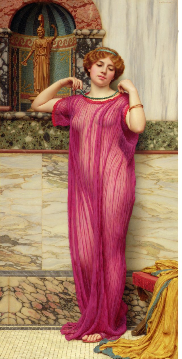 The Necklace, c.1900 (olja på duk) av John William Godward