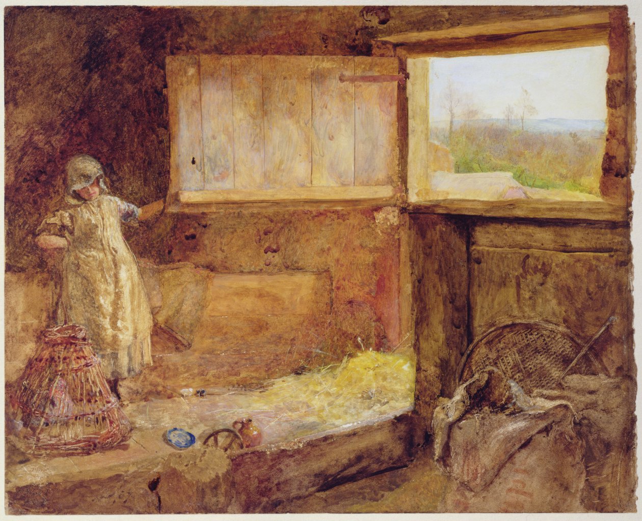 Höloftet (akvarell på papper) av John William North