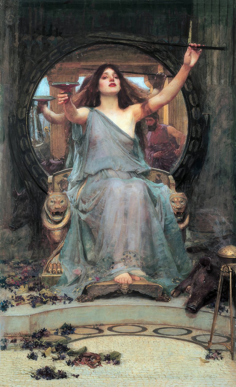 Circe erbjuder Bägaren till Odysseus av John William Waterhouse