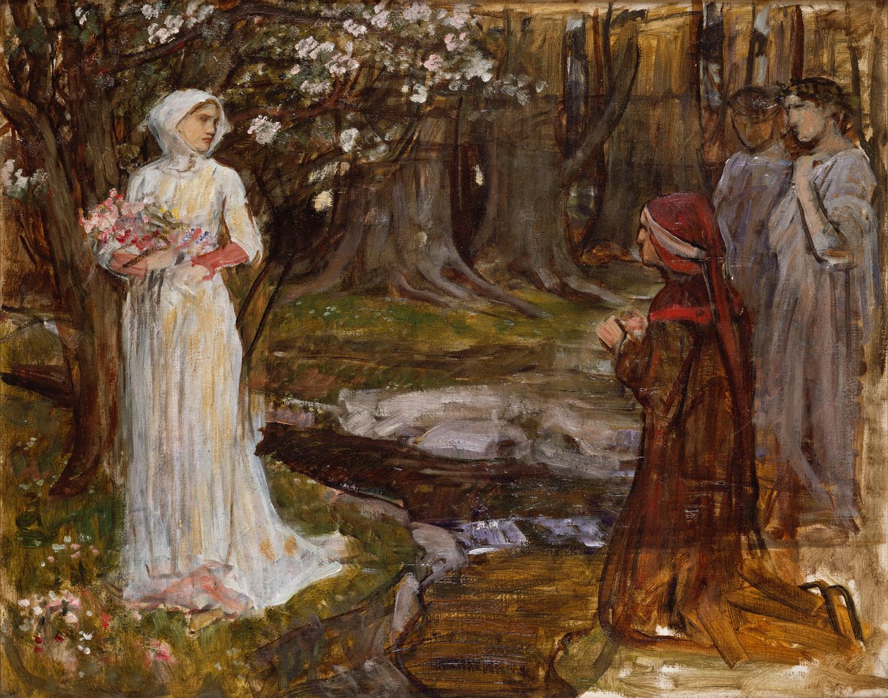 Dante och Beatrice, 1915 av John William Waterhouse