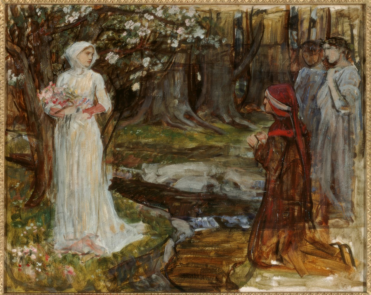 Dante och Matilda av John William Waterhouse