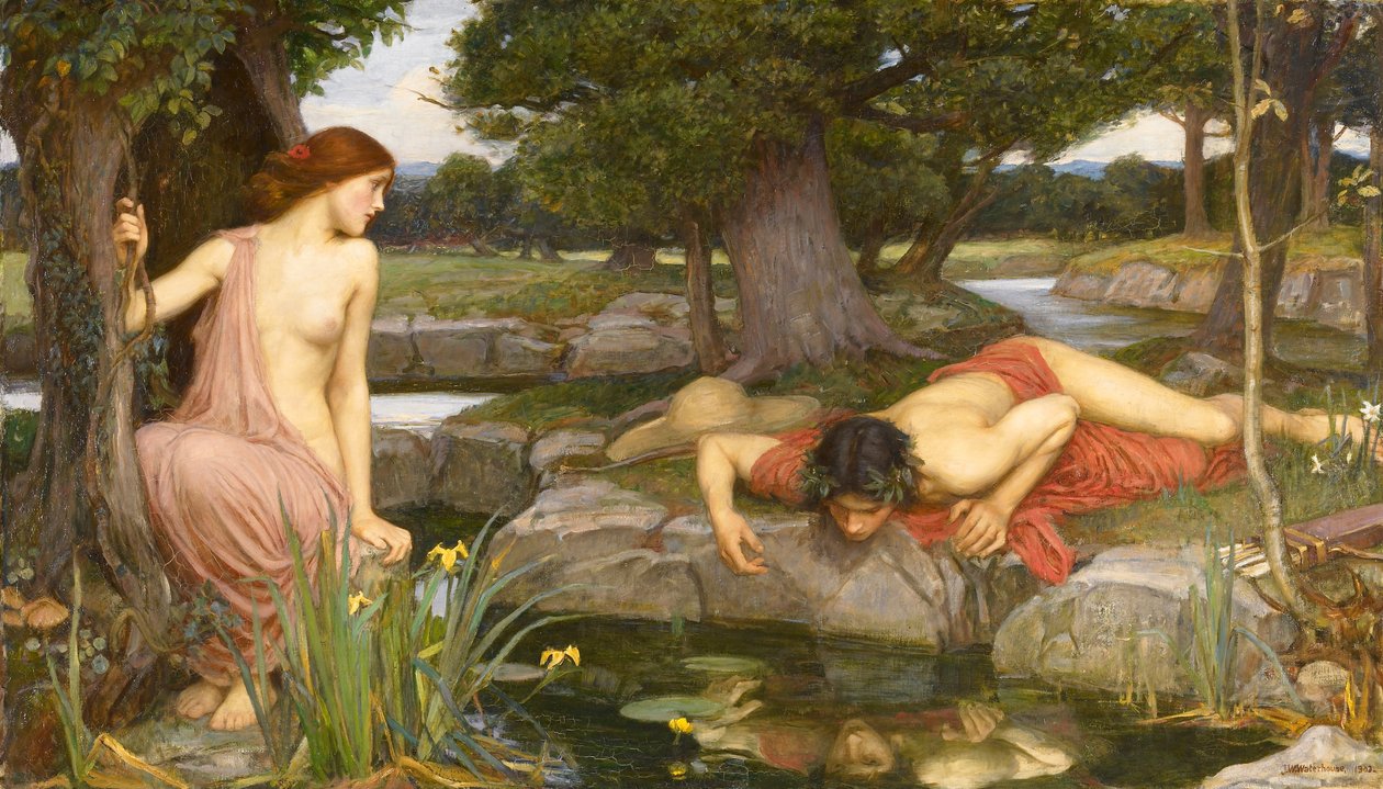 Echo och Narcissus av John William Waterhouse