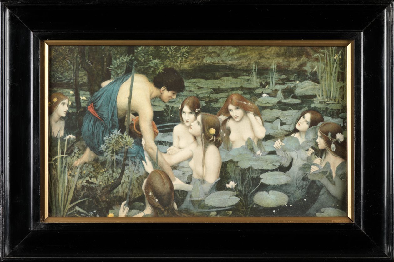 Hylas och nymferna (färgat tryck) av John William Waterhouse