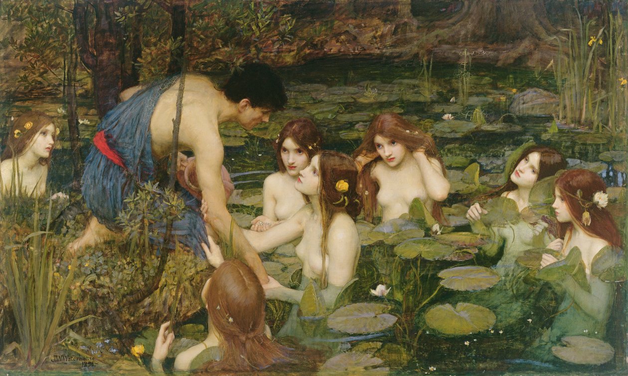 Hylas och nymferna av John William Waterhouse