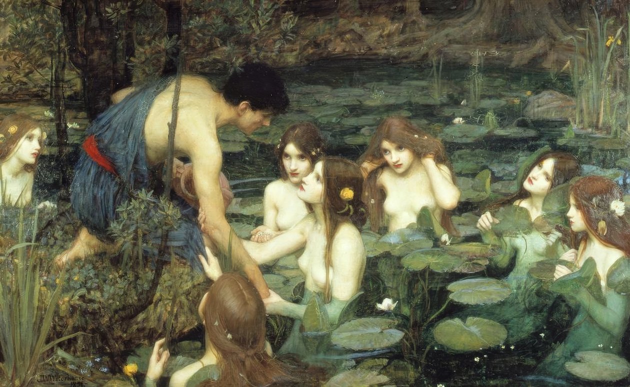 Hylas och nymferna av John William Waterhouse