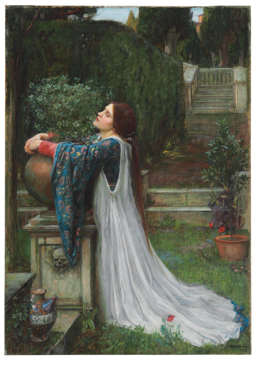 Isabella och basilikakrukan, 1907 av John William Waterhouse