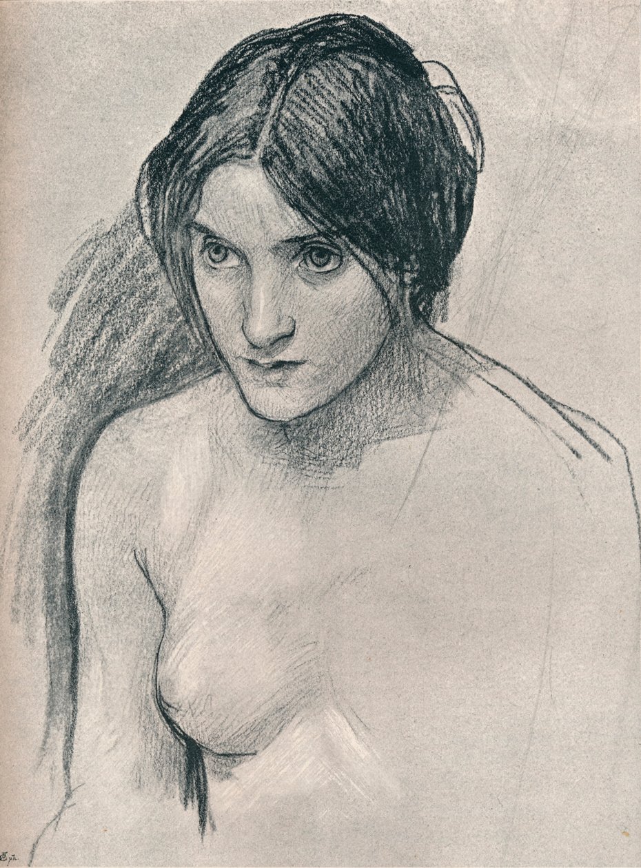 Studie till målningen Hylas och nymferna, c1896 av John William Waterhouse