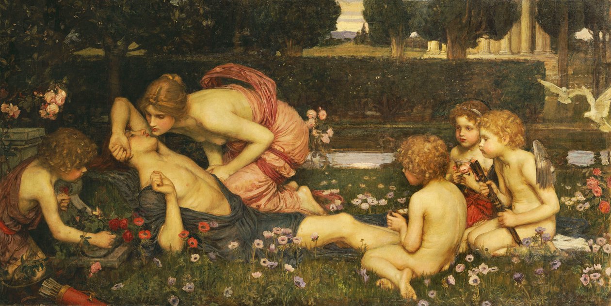 Adonis uppvaknande, 1899 av John William Waterhouse