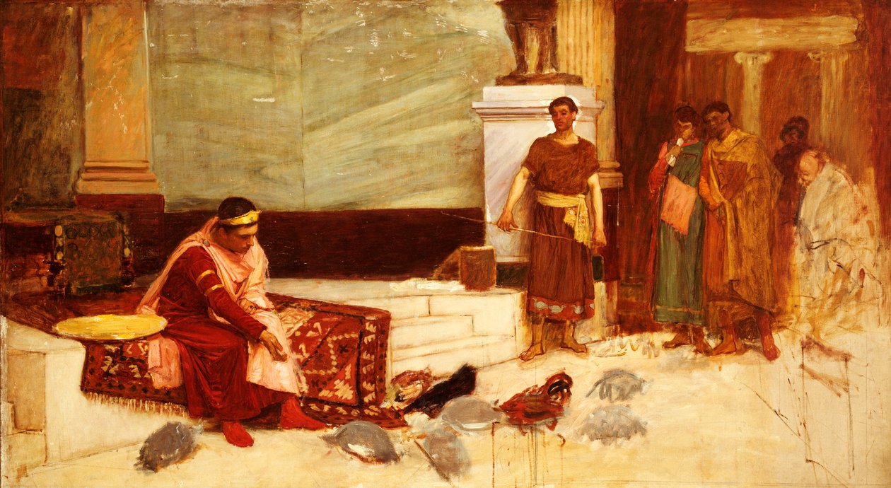 Kejsar Honorius favoriter av John William Waterhouse