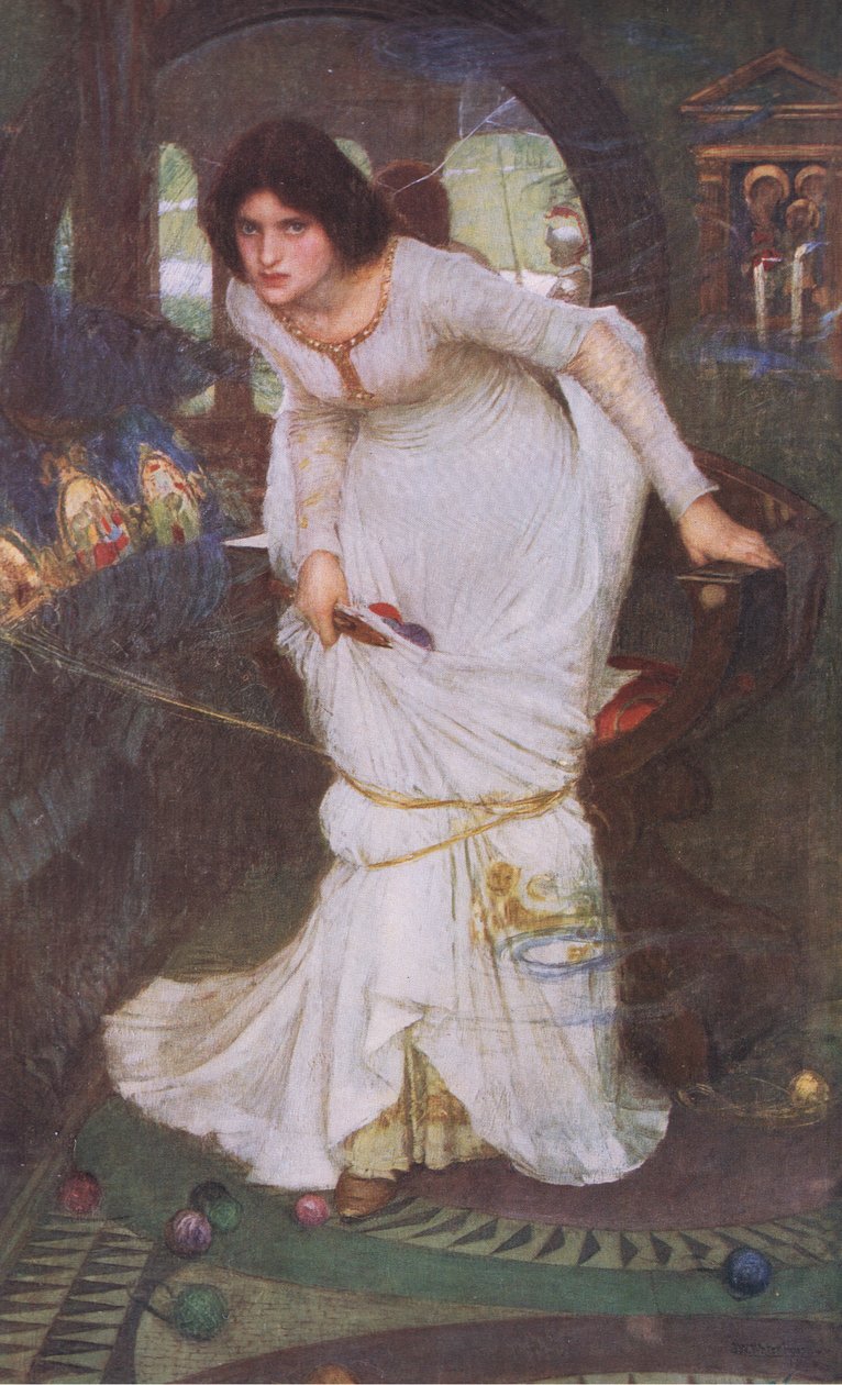 The Lady of Shalott, från Bibbys Annual, 1916-1917 av John William Waterhouse