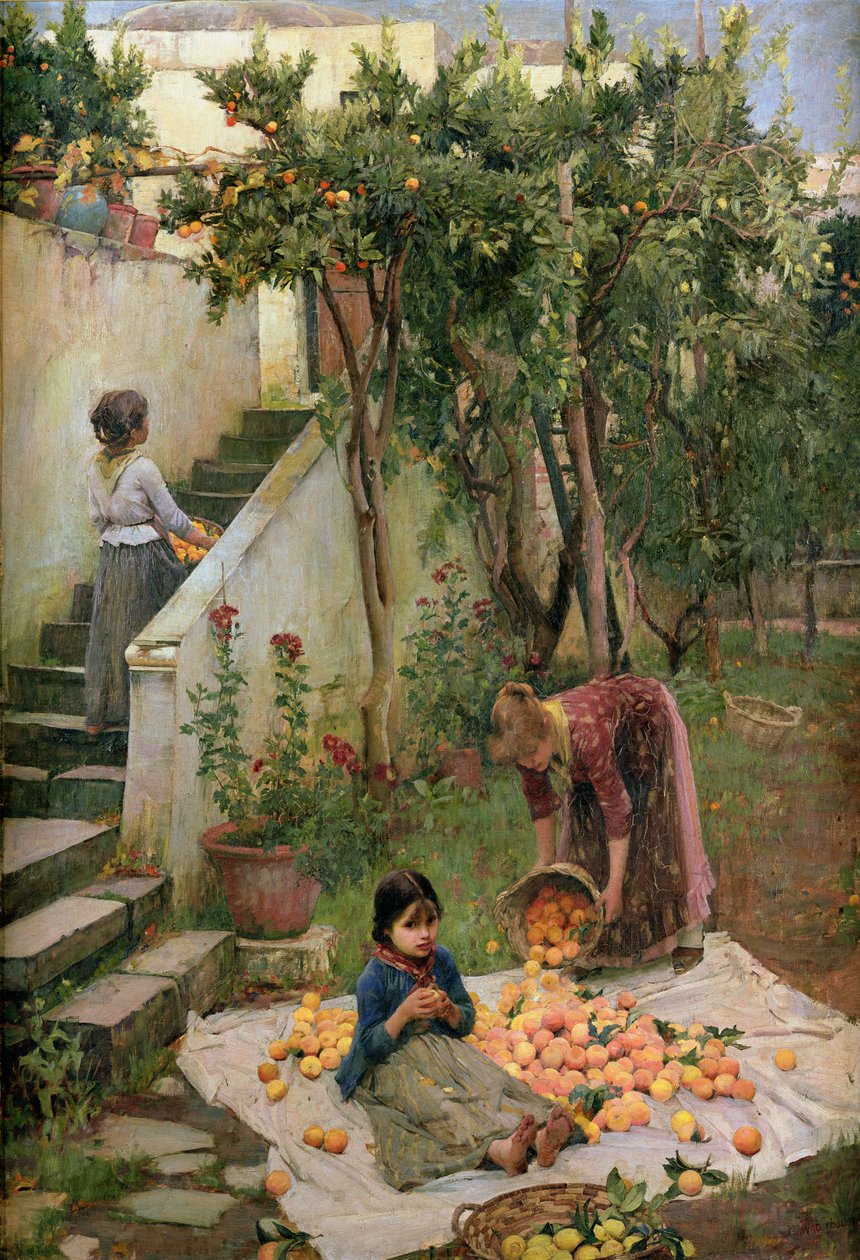 De orange samlarna av John William Waterhouse