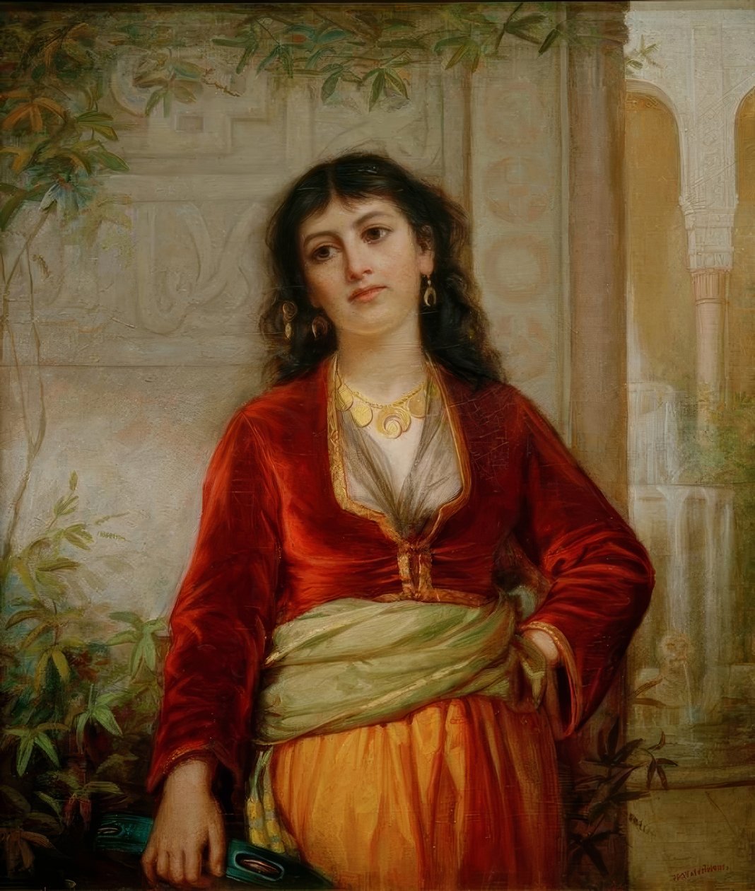 The Unwelcome Companion: A Street Scene in Cairo av John William Waterhouse
