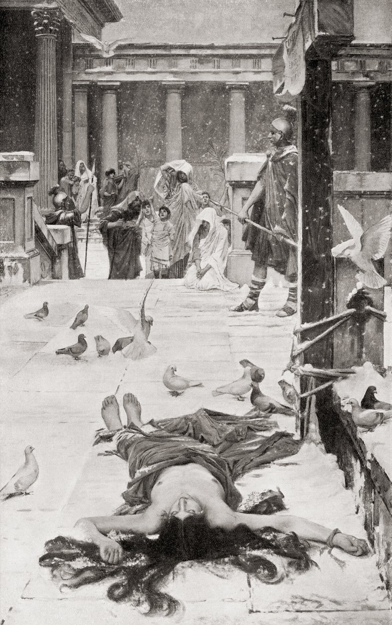 Sankt Eulalias martyrium, efter en målning av John William Waterhouse, ur Hutchinson