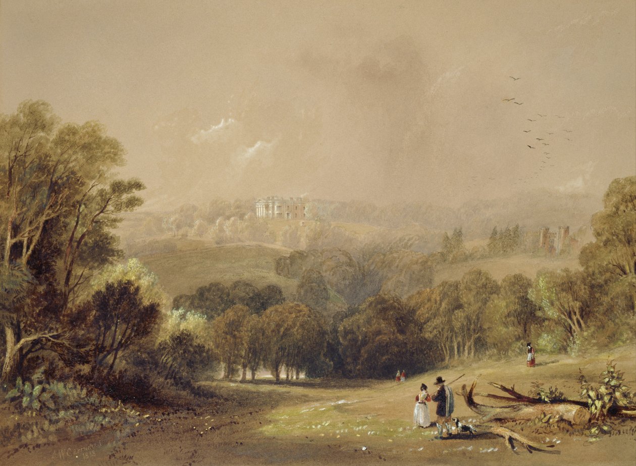 Roundhay Park, Leeds (akvarell på papper) av John Wilson Carmichael