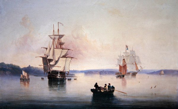 Saltash Creek-nära Plymouth av John Wilson Carmichael