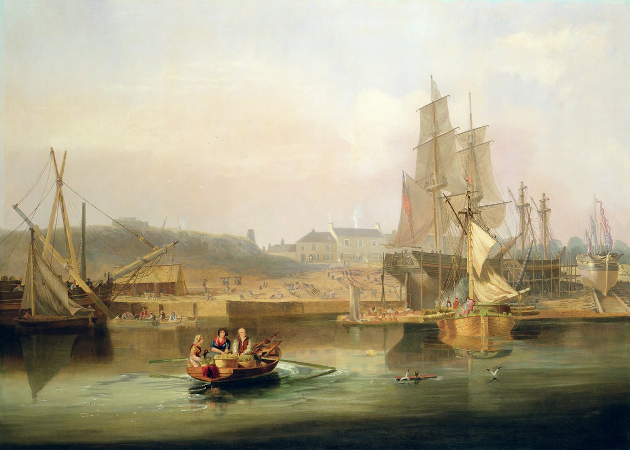 Skeppsvarvet vid Hessle Cliff av John Wilson Carmichael