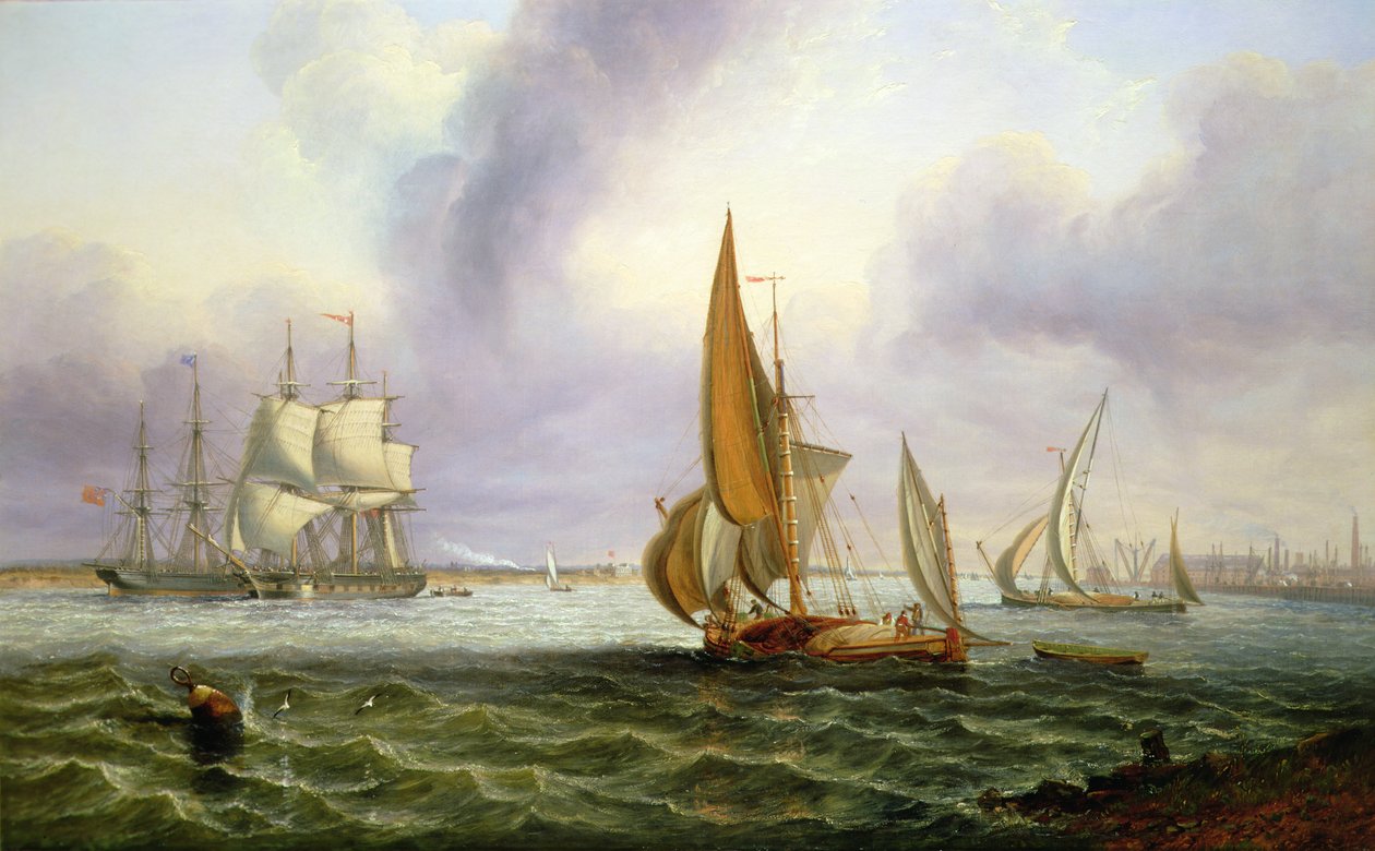 Themsen i Woolwich av John Wilson Carmichael