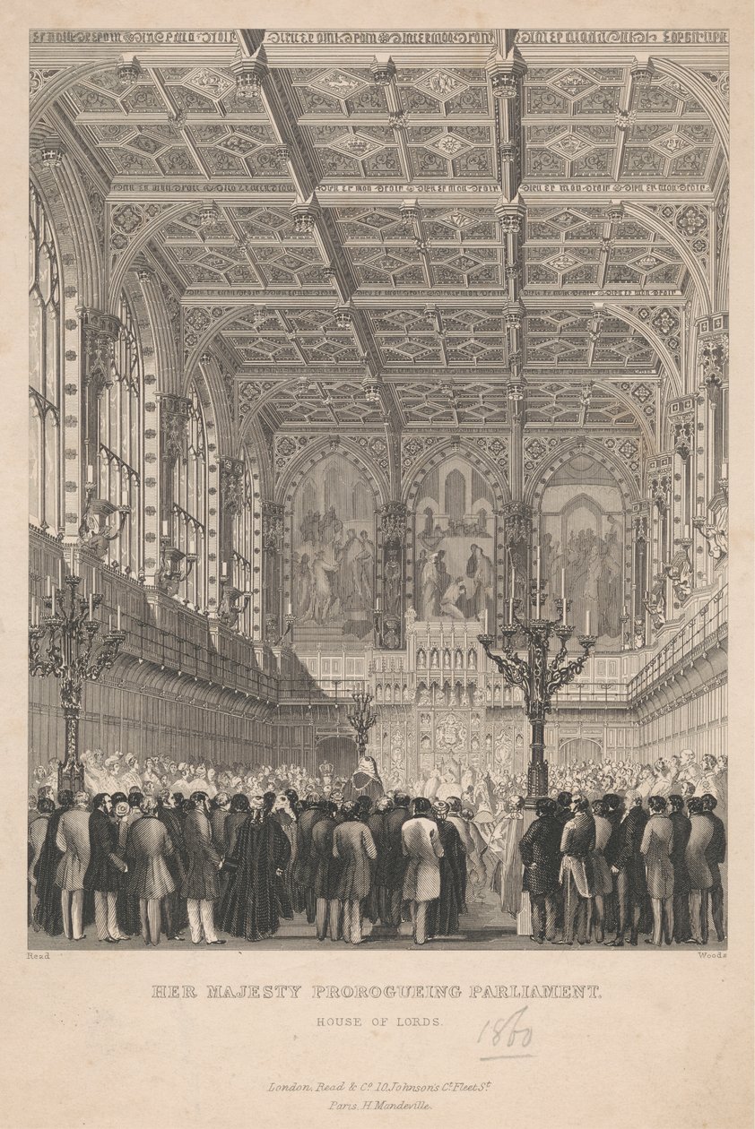 Hennes Majestät prorogueing Parliament - House of Lords av John Woods