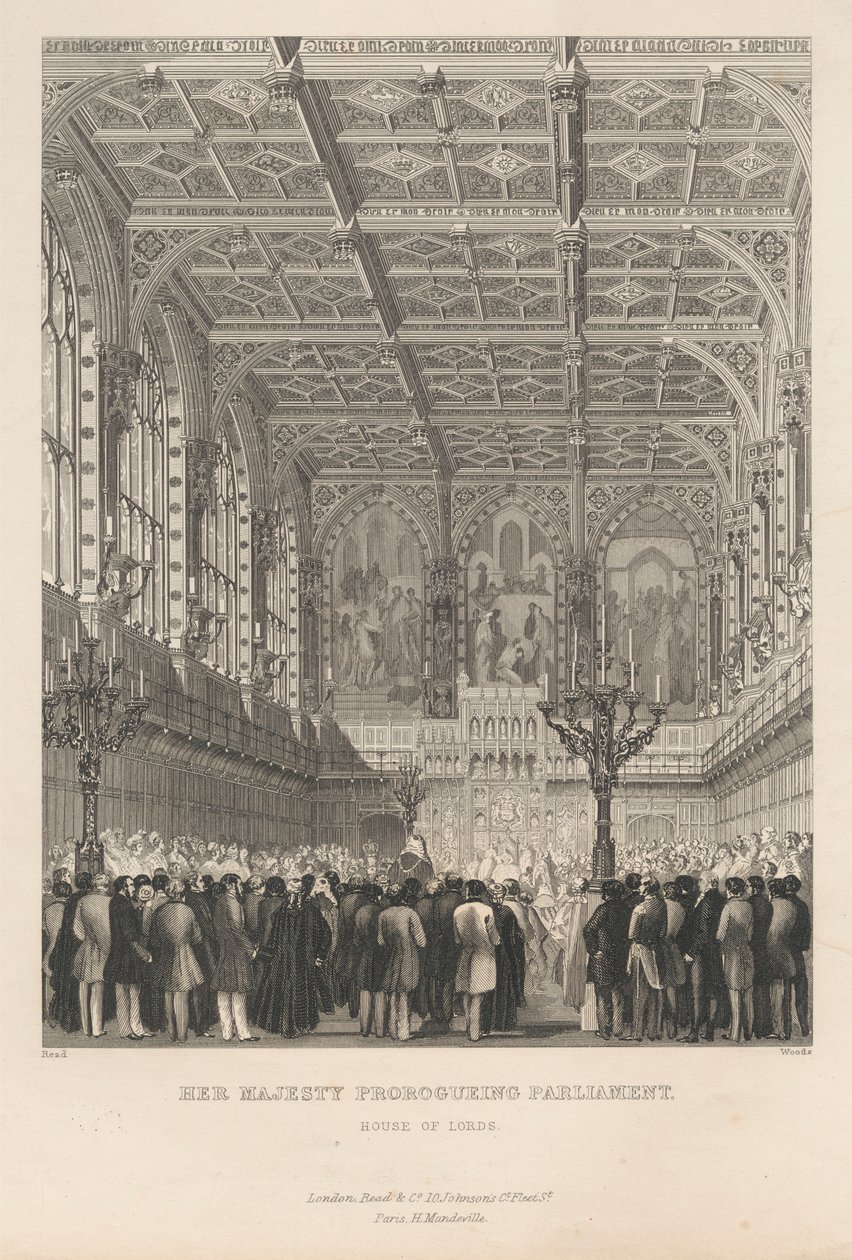 Hennes Majestät prorogueing Parliament - House of Lords av John Woods