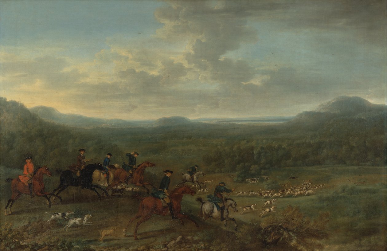En rävjakt, ca 1730-40 av John Wootton