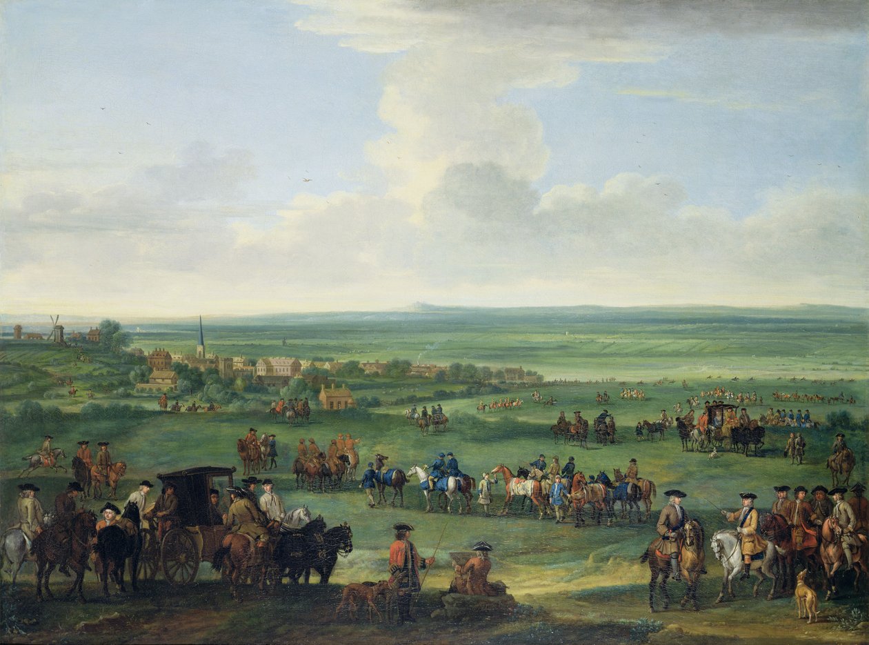 George I (1660-1727) på Newmarket, 4 eller 5 oktober 1717, ca 1717 (olja på duk) av John Wootton